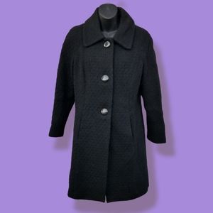 Black Wool Blend Coat
